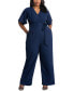 Фото #3 товара Women's Plus size Charisma Crepe Jumpsuit