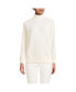 Women's Waffle Relaxed Long Sleeve Mock Neck Pullover Fresh ivory, XSmall - фото #1