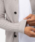 ფოტო #6 პროდუქტის Men's Button Up Stand Collar Ribbed Knit Cardigan Sweater