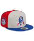 Фото #4 товара Men's Cream, Royal New England Patriots 2023 Sideline Historic 9FIFTY Snapback Hat