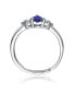 ფოტო #2 პროდუქტის Sterling Silver Heart Cubic Zirconia Cluster Promise Ring