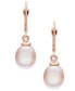 ფოტო #1 პროდუქტის Pink Cultured Freshwater Pearl (8-1/2mm) Drop Earrings in 14k Rose Gold