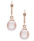 Pink Cultured Freshwater Pearl (8-1/2mm) Drop Earrings in 14k Rose Gold