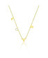 Фото #1 товара Etoielle yellow Gold Tone CZ Love Charm Necklace