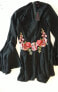 Фото #3 товара Material Girl Women's V Neck Embroidered Romper Flare Sleeve Caviar Black XS