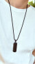 Black necklace with elongated pendant VNP0106B