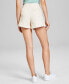 Фото #2 товара Women's High Rise Pleat-Front Denim Shorts, Created for Macy's