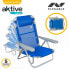 Folding Chair with Headrest Aktive Gomera Blue 48 x 84 x 46 cm (2 Units)