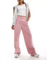 Vila tailored wide leg trousers in dusty pink