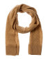 Фото #1 товара Hannah Rose Horseshoe Cable Basketweave Cashmere Scarf Women's Brown