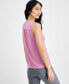 Фото #2 товара Women's V-Neck Stud-Trim Tank Top, Created for Macy's