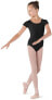 Bloch Dance 261338 Kids Girls Microlux Short Sleeve Black Leotard Size 6x/7