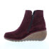 Фото #3 товара Fly London Nilo NILO256FLY-008 Womens Burgundy Suede Ankle & Booties Boots 38