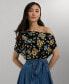 ფოტო #1 პროდუქტის Women's Floral Off-The-Shoulder Top