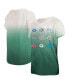 ფოტო #1 პროდუქტის Big Girls Green Green Bay Packers Multi Logo Ombre V-Neck T-shirt