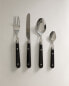 Cutlery set with coloured handle (set of 4)
