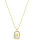 Фото #1 товара ADORNIA 14K Gold-Plated White Mother-of-Pearl Initial Tablet Necklace