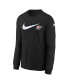 Big Boys and Girls Black Oklahoma City Thunder Swoosh Long Sleeve T-Shirt