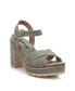 Фото #2 товара Women's Suede Heeled Platform Sandals By