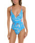 Фото #1 товара Paolita Smoke & Mirrors Azania Reversible One-Piece Women's Blue L