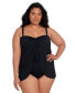 Фото #1 товара Lauren Ralph Lauren Plus Size Flyaway One-Piece Swimsuit (Black, 16W) 306487