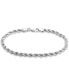 ფოტო #3 პროდუქტის Rope Bracelet in Sterling Silver, Created for Macy's