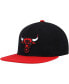 ფოტო #1 პროდუქტის Men's Black, Red Chicago Bulls Side Core 2.0 Snapback Hat