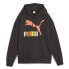 Puma Classics Multicolor Logo Pullover Hoodie Womens Black Casual Outerwear 6228 S - фото #1