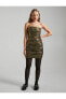 Фото #4 товара Вечернее платье Koton Straplez Mini с ярким драпированием