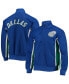 ფოტო #1 პროდუქტის Men's Dallas Mavericks Blue Hardwood Classics 75th Anniversary Authentic Warmup Full-Snap Jacket