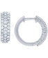 Diamond Pavé Small Huggie Hoop Earrings (1 ct. t.w.) in 14k White Gold