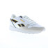 Фото #2 товара Reebok Classic Leather Mens White Leather Lace Up Lifestyle Sneakers Shoes