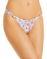 Frankies 285614 Bikinis Gabe Floral Wrap String Bikini Bottoms, Size Medium