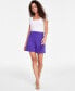 Фото #1 товара Women's High-Rise Tabbed Shorts, Created for Macy's