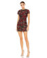 Фото #1 товара Women's Floral Brocade Cap Sleeve Fitted Dress