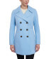 Фото #1 товара Women's Petite Notched-Collar Double-Breasted Peacoat, Created for Macy's
