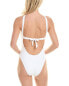 Фото #2 товара Becca By Rebecca Virtue Modern Edge High-Neck One-Piece Women's White S