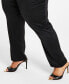 Trendy Plus Size Satin Fitted Pants