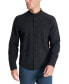 Фото #1 товара Men's Slim-Fit Performance Stretch Textured Band-Collar Button-Down Shirt