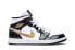 Фото #1 товара [852542-007] Mens Air Jordan Retro 1 Mid 'Patent Black White Gold'