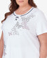 Фото #5 товара Plus Size All American Butterfly Heat Seat Short Sleeve Top