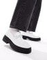 ASOS DESIGN chunky loafers in white faux croc