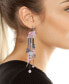 Faux Stone Bow Ballerina Chandelier Earrings