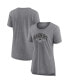 Фото #1 товара Women's Heathered Gray Las Vegas Raiders Drop Back Modern Tri-Blend T-shirt