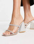 Фото #1 товара Simmi London Peruvian embellished strappy mules in silver