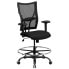 Фото #4 товара Hercules Series Big & Tall 400 Lb. Rated Black Mesh Drafting Chair With Adjustable Arms