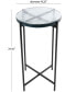 Фото #4 товара 24" Metal with Textured Glass Tabletop X-Shaped Accent Table