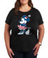ფოტო #1 პროდუქტის Trendy Plus Size Disney Minnie Mouse USA Graphic T-Shirt