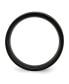 Stainless Steel Polished Black IP-plated 8mm Flat Band Ring