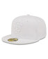 ფოტო #1 პროდუქტის Men's San Francisco Giants White on White 59FIFTY Fitted Hat